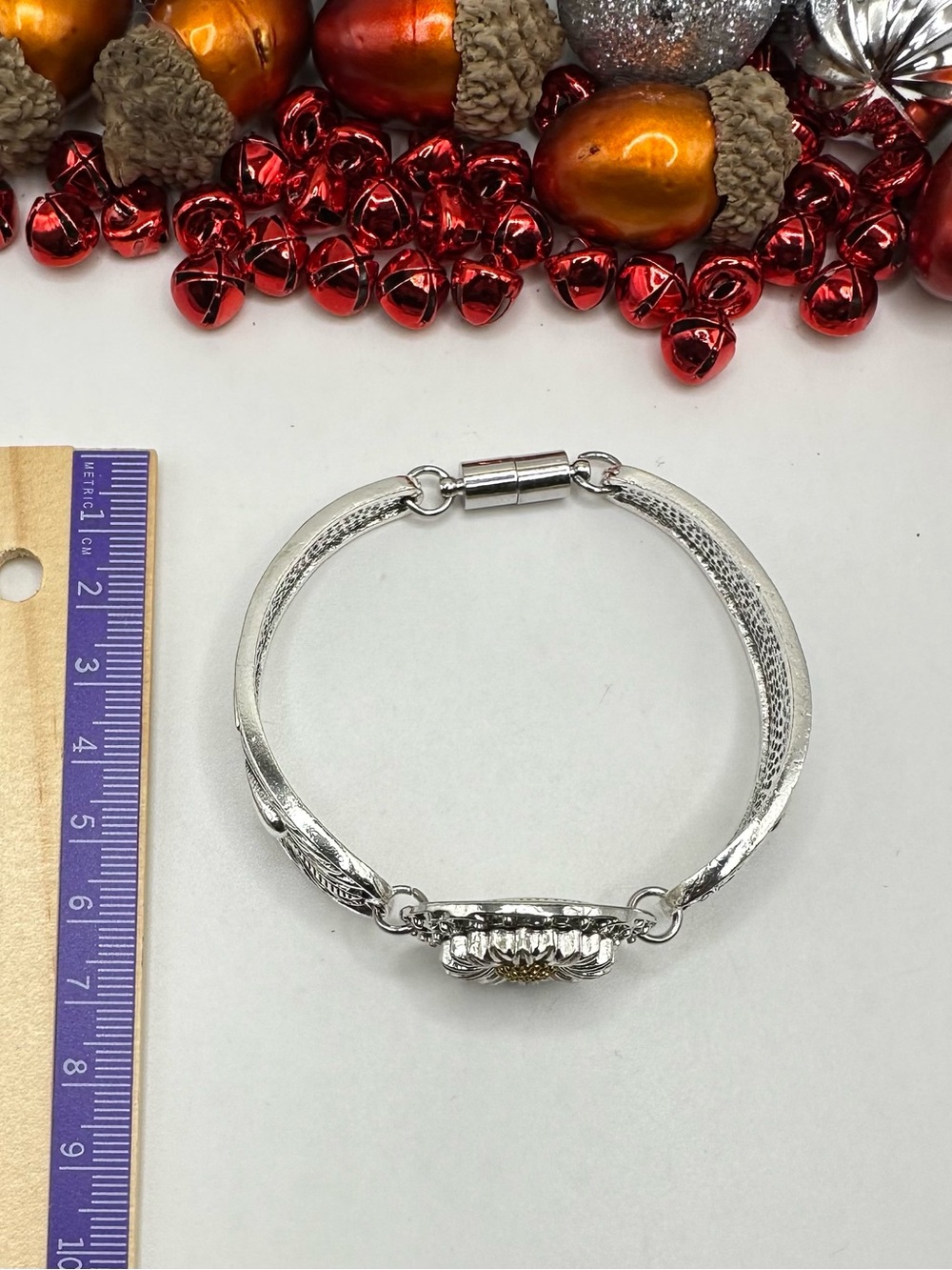 Sunflower Snap Jewelry Bangle Bracelet 18mm Ginger Snap! Size: Large Wrist NWT - Picture 11 of 17